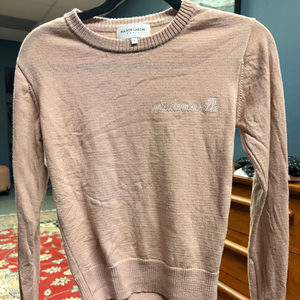 Maison Labiche Women's Mademoiselle Pink Sweater  | Size S